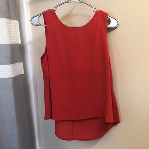 Red tank top blouse